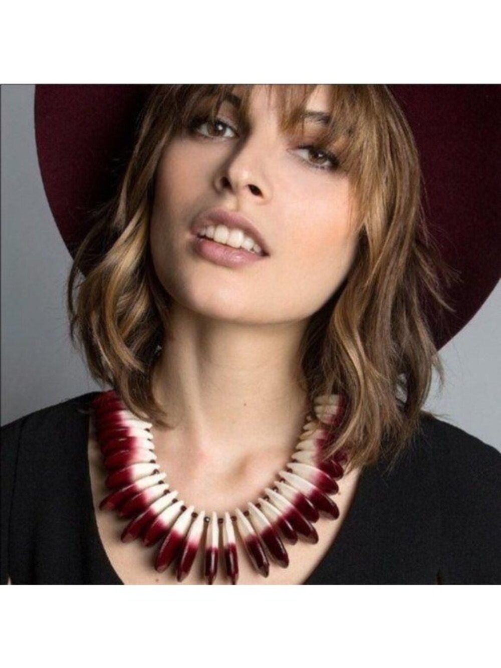 Diana Broussard Navaho Degrade Necklace Bordeaux